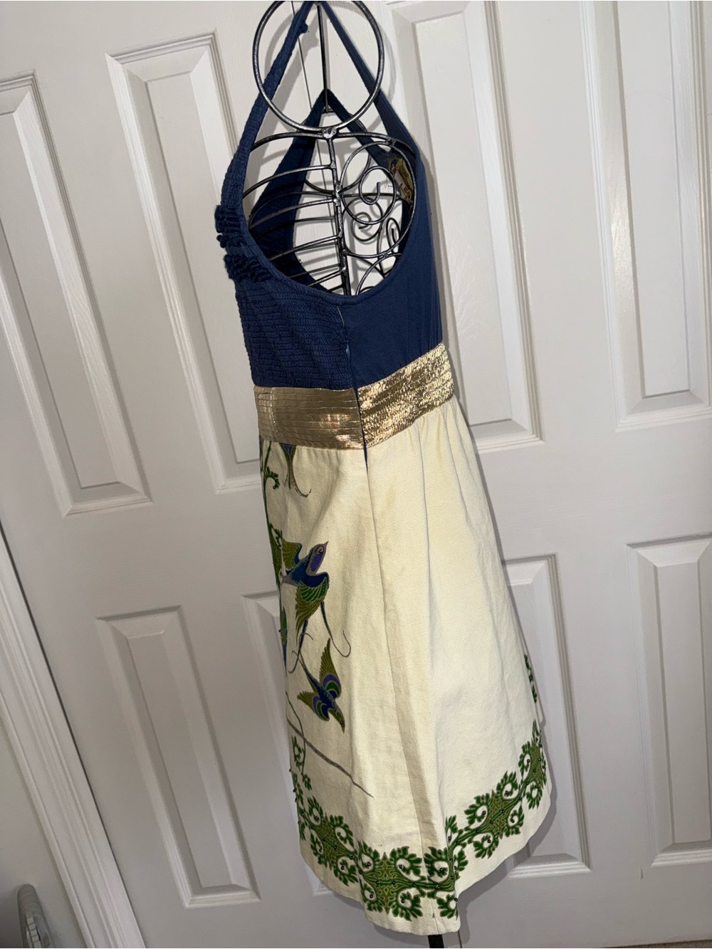 Free people Peacock bird print dress size 4
100% cotton smoked Boho. - Picture 5 of 9